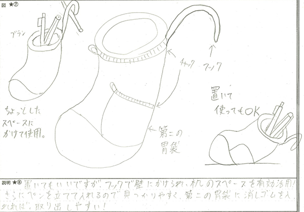 ジュニア部門　佳作「ペンも丸飲み『食ペン植物』」