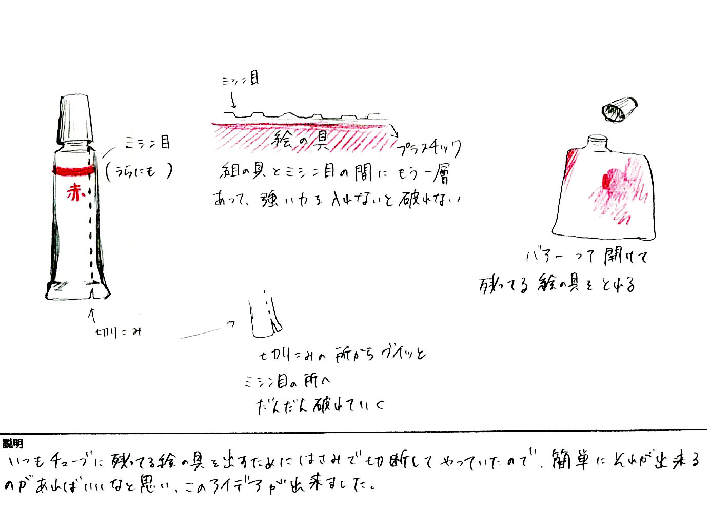 ジュニア部門　佳作 「最後まで使える絵の具」山邉 友那（ヤマベ　ユナ）様